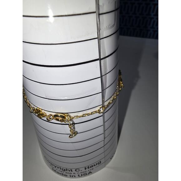 Tory Burch Kira Clover Pavé Bracelet - Tory Gold Tone-Adjustable NWT - Picture 6 of 9